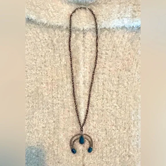 Vintage Turquoise horseshoe necklace - Picture 2 of 4